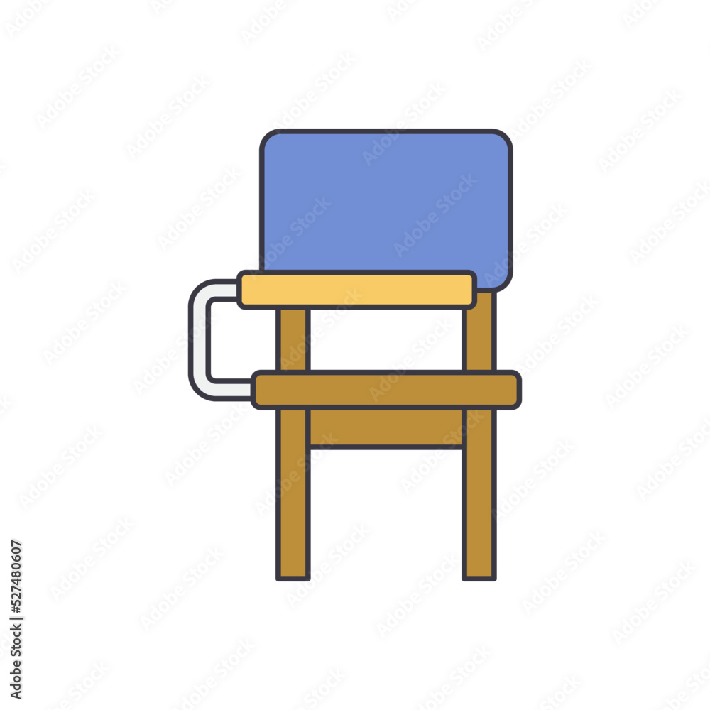 School chair in color, isolated on white background School chair in color, isolated on white background