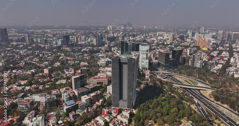 Mexico City Aerial v85 drone fly around lomas de chapultepec ...