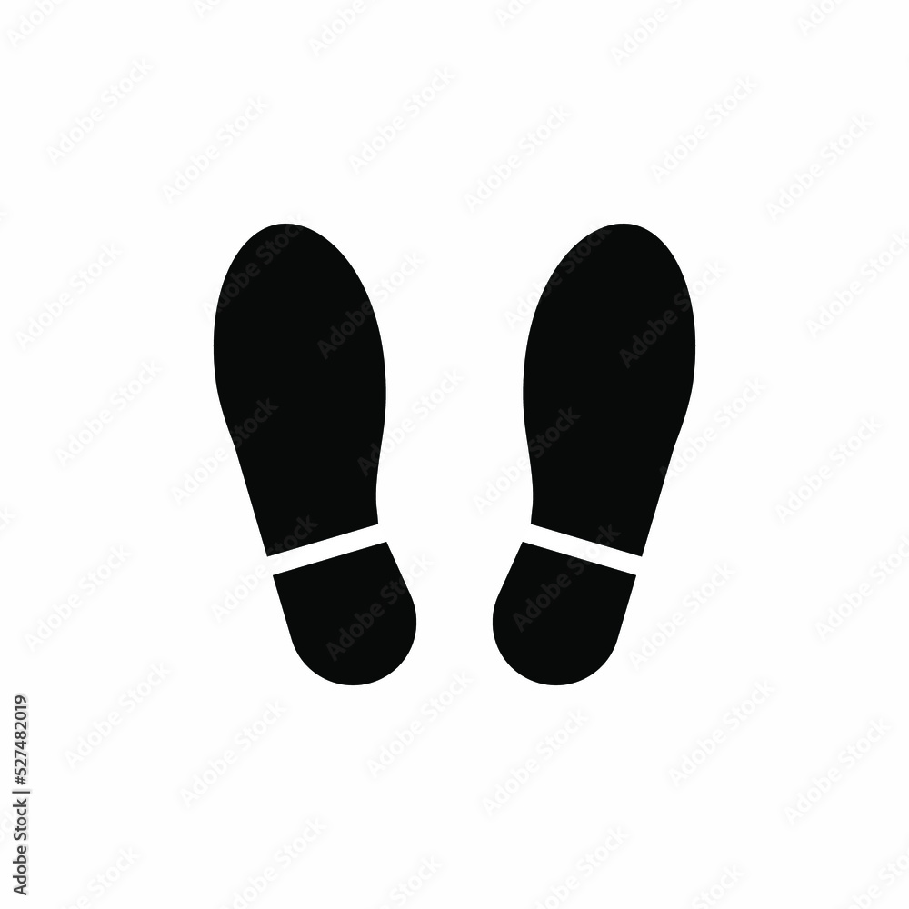 Shoeprint Icon. UI Symbol - Vector. Shoeprint Icon. UI Symbol - Vector.