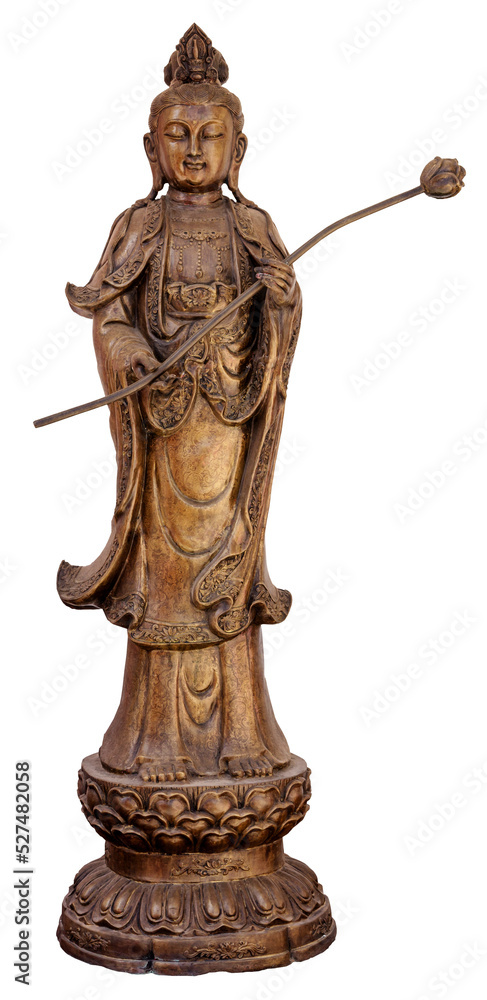 Brass statue of Guan Yin Brass statue of Guan Yin