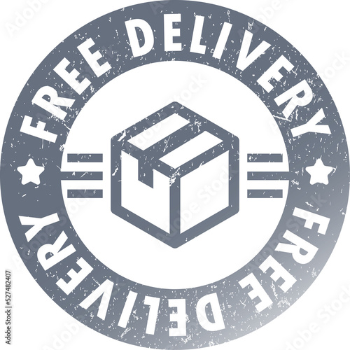 Free Delivery stamp transparent