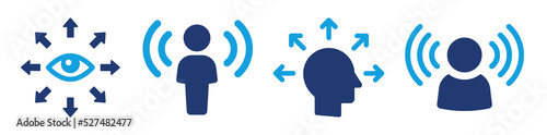 Set of awareness icon vector illustration. Aware person symbol in graphic design.
