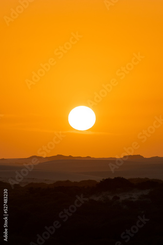 sunset over the mountains