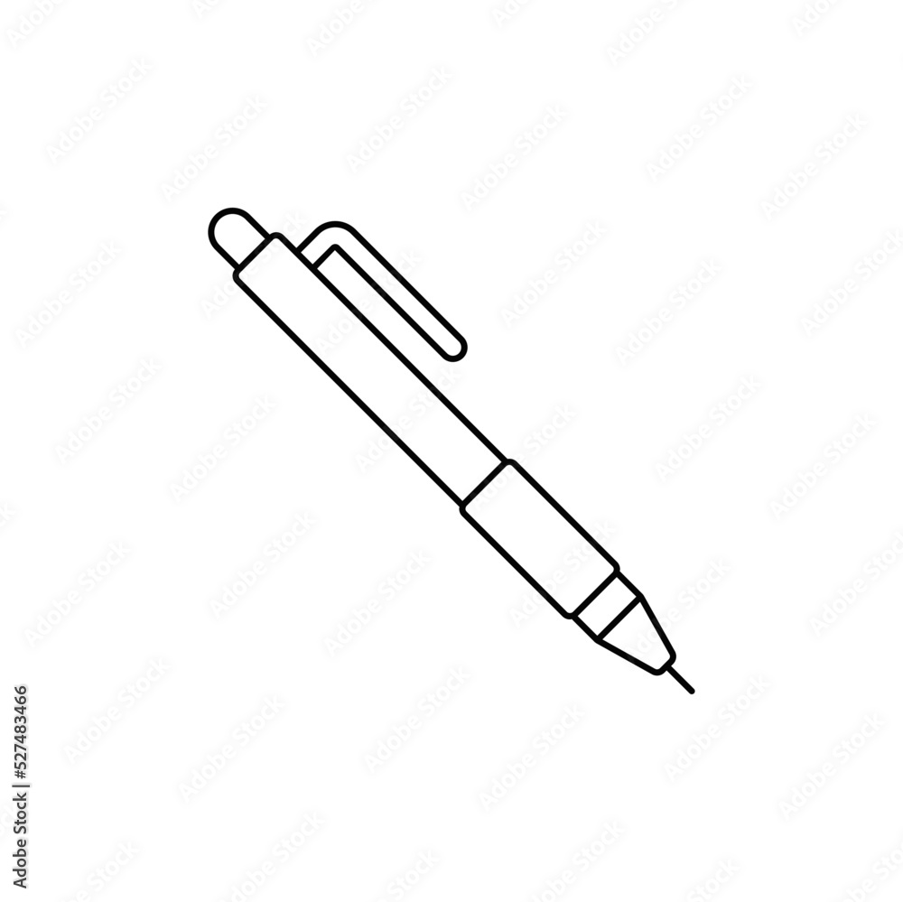 office pen icon in line style icon, isolated on white background office pen icon in line style icon, isolated on white background