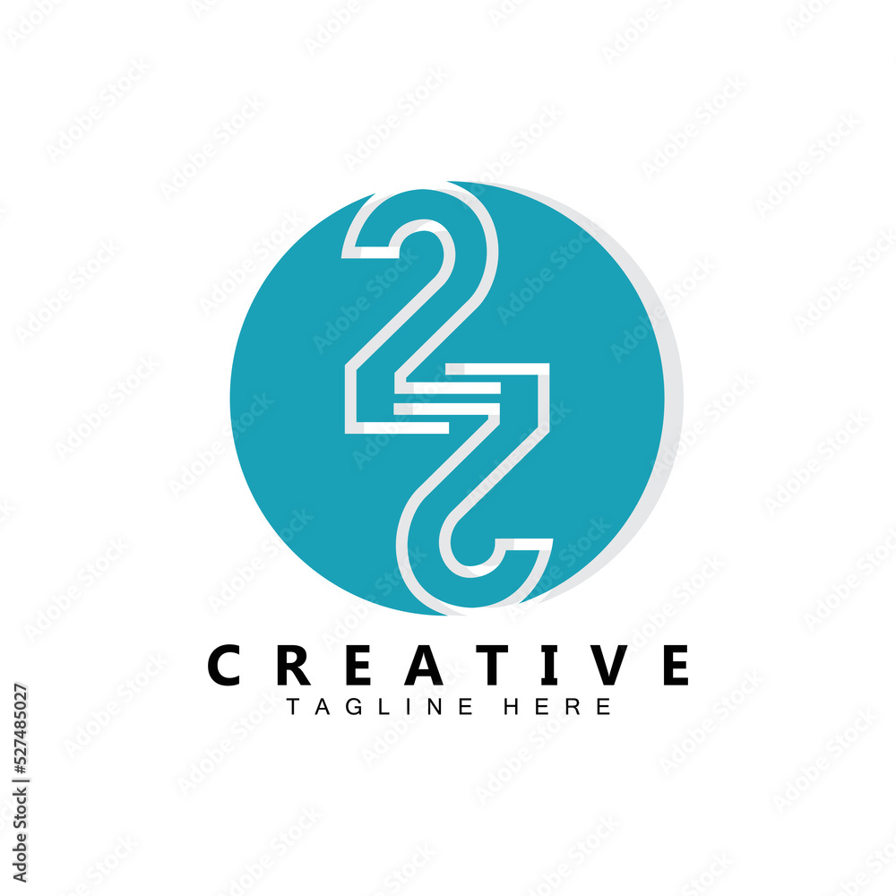 Number 2 two logo design premium icon vector illustration for company banner sticker product brand Number 2 two logo design premium icon vector illustration for company banner sticker product brand