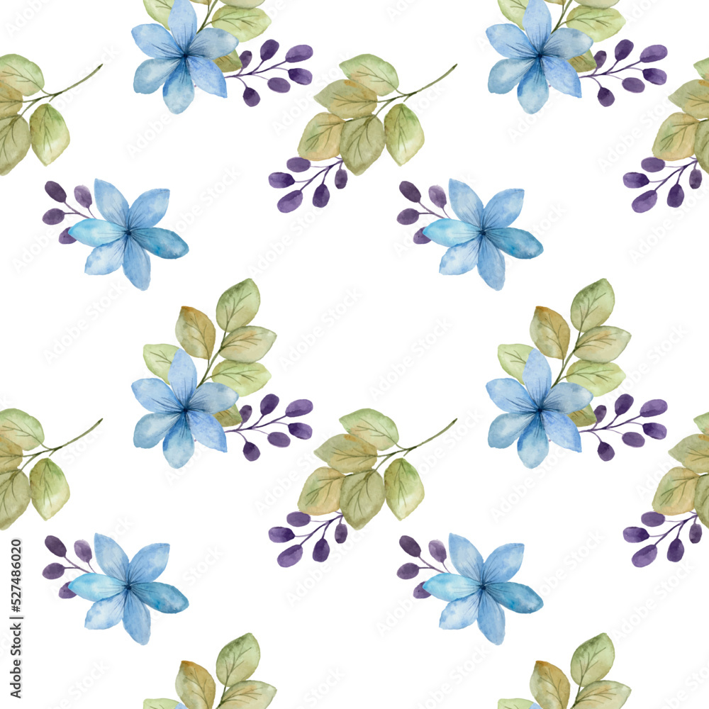 Beautiful watercolor flowers as seamless pattern. Beautiful watercolor flowers as seamless pattern.