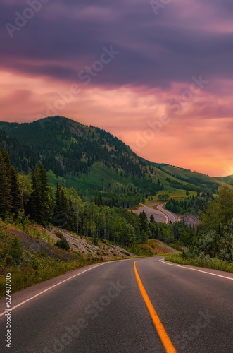 Road Through The Mountains At Sunrise © Lisa