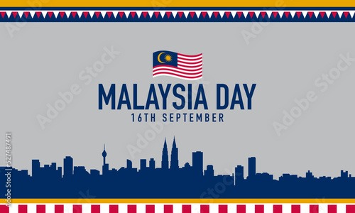Malaysia Day Background Design. Vector Illustration.