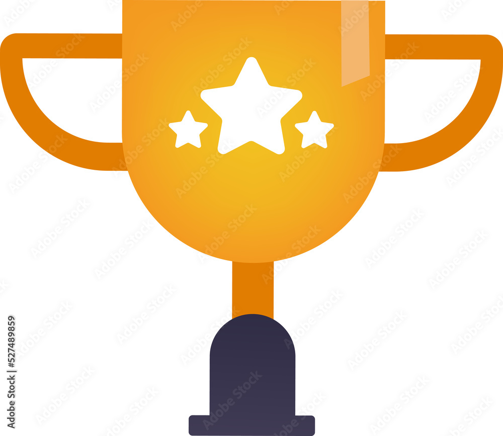 trophy of success. Winner Illustration Sign. trophy of success. Winner Illustration Sign.