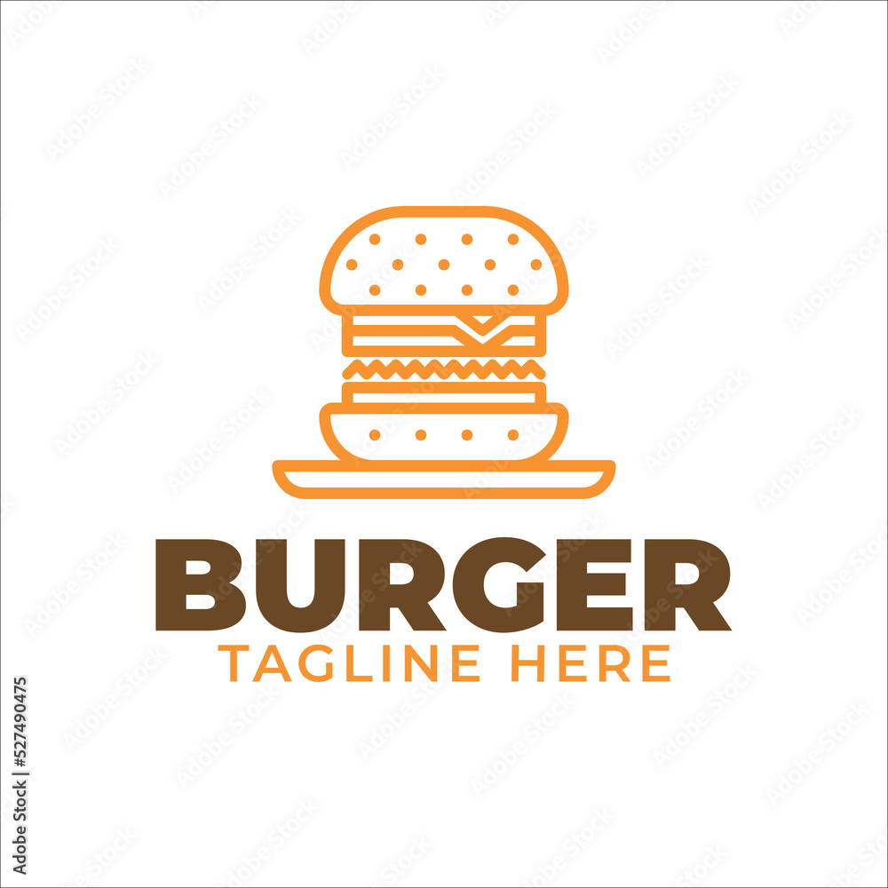 Modern Burger Logo For Your Business Modern Burger Logo For Your Business