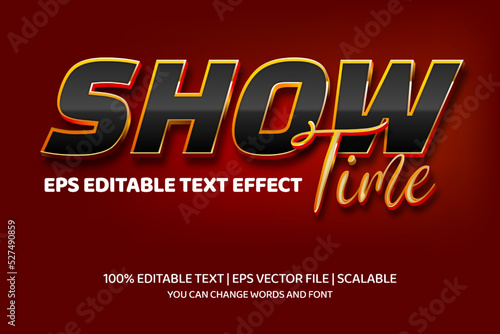 Show time luxury style Editable text effect