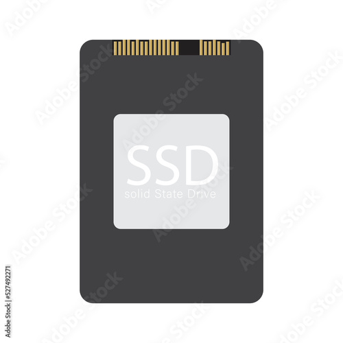 solid state drive or SSD vector design