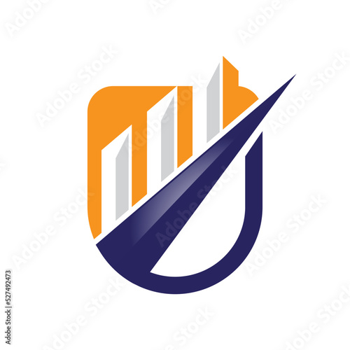 Wallpaper Mural Colorful graphic showing growth inside a shield Torontodigital.ca