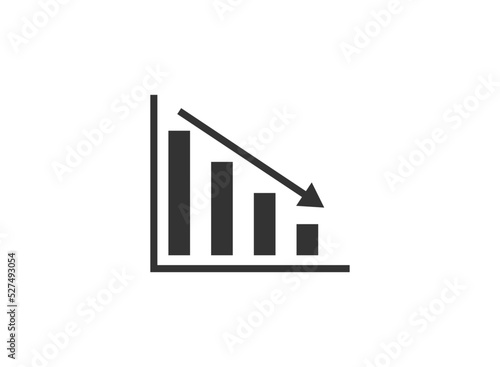 Graph Icon in trendy flat style isolated on grey background. Chart bar symbol for your web site design, logo, app, UI. Vector illustration, EPS 10.
