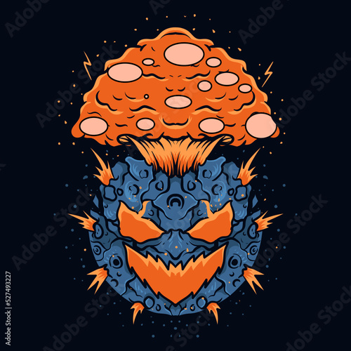 Illustration planet hell good for all clothing and merchandise