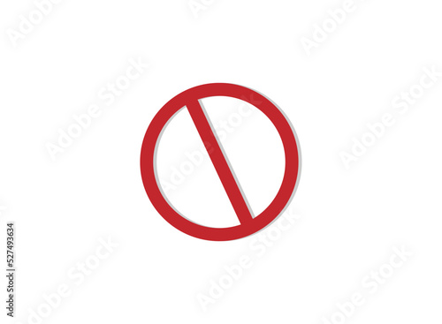 Free Download red prohibition sign on white plate isolated on white background. - GFXLoad