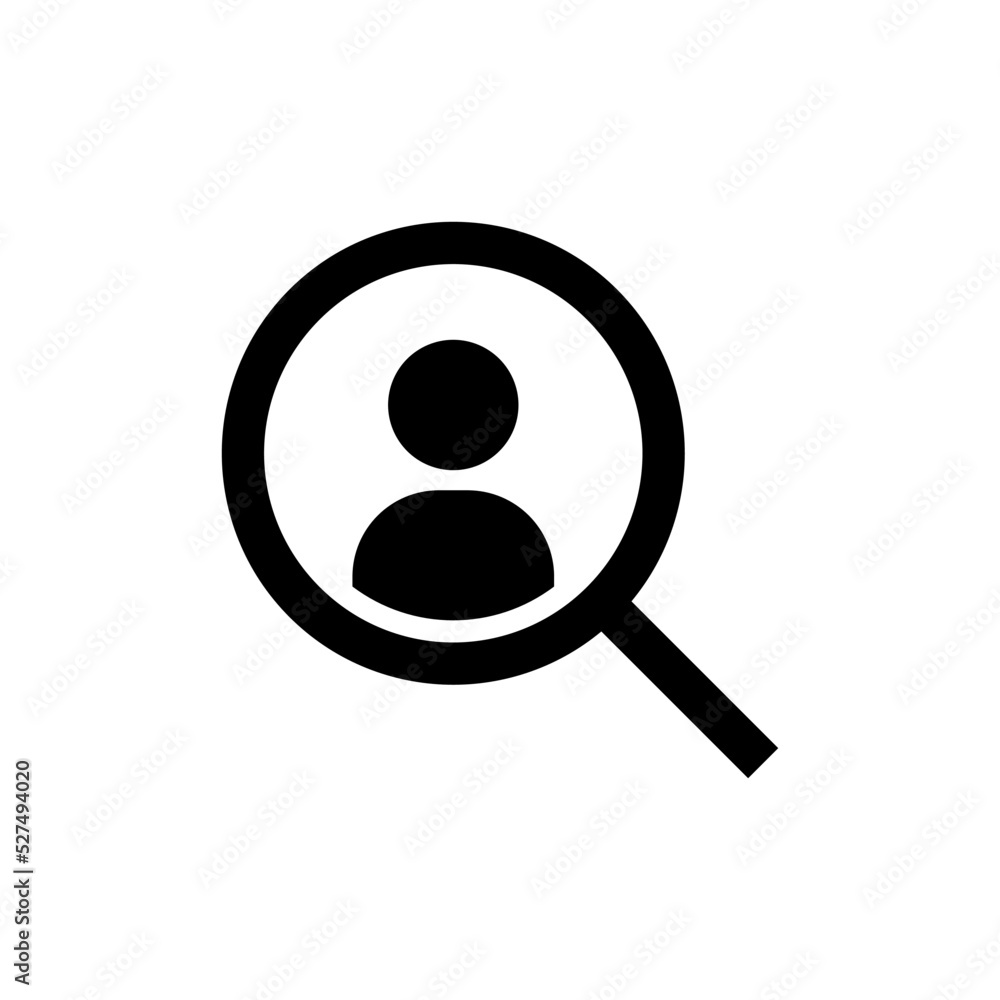 Search Account, Find User Vector Icon Illustration