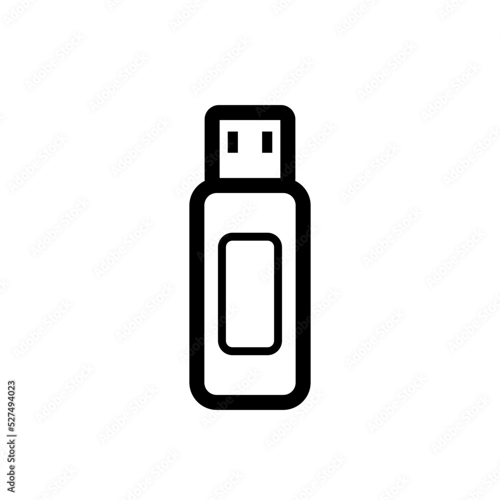 Simple And Clean Flashdisk Vector Icon Illustration Simple And Clean Flashdisk Vector Icon Illustration