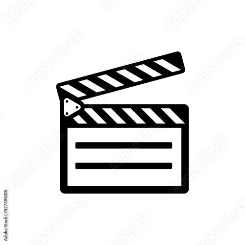 Clapperboard Film, Movie Slate Vector Icon Illustration