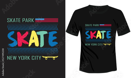 Skate Park New York City T-shirt Design