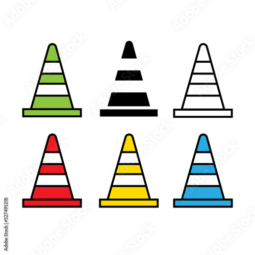 三角コーンイラストセット