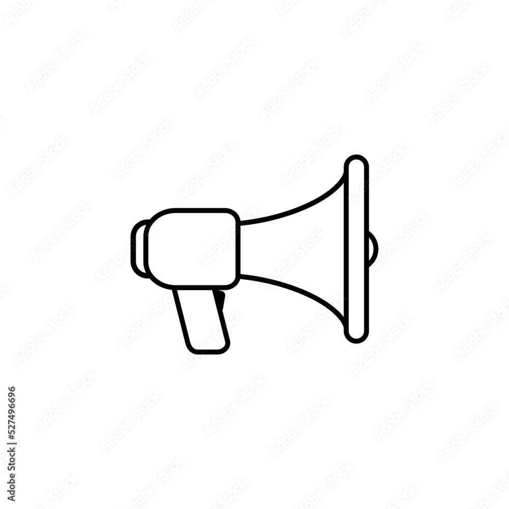 Simple Megaphone Outline Vector Icon Simple Megaphone Outline Vector Icon