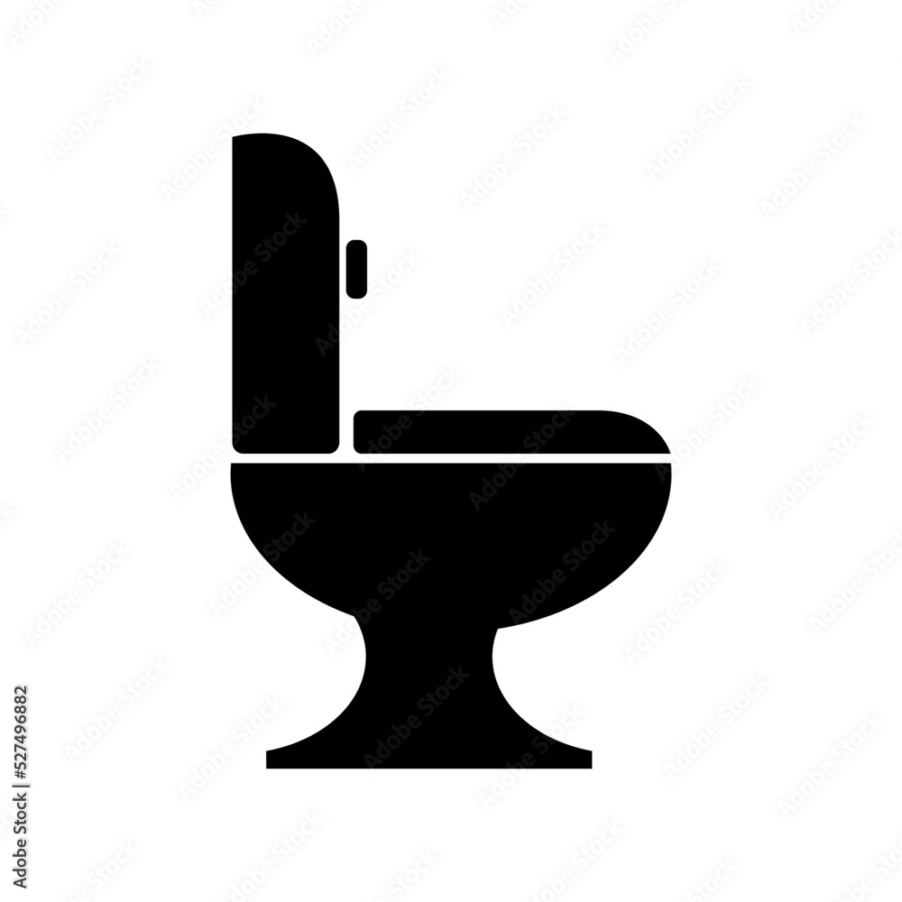 Toilet Seat Icon Silhouette Vector Illustration Toilet Seat Icon Silhouette Vector Illustration