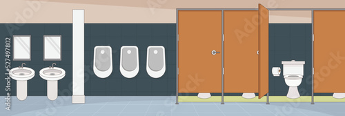 Cute and nice design of Public toilet interior objects vector design