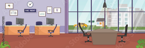 Cute and nice design of The Rent Company and interior objects vector design