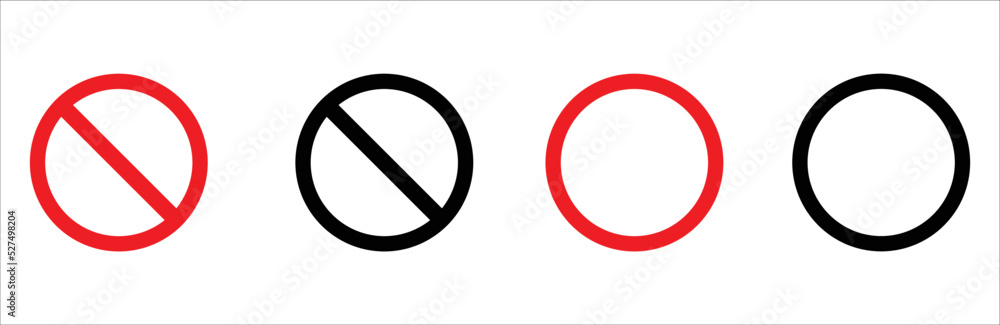 Red and black Stop sign vector icon set. Warning illustration sign collection. entry forbidden symbol. Red and black Stop sign vector icon set. Warning illustration sign collection. entry forbidden symbol.