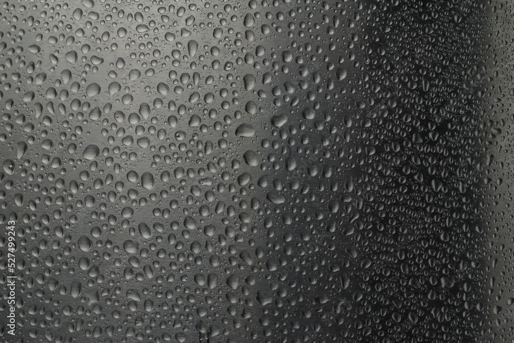 water drops on black surface