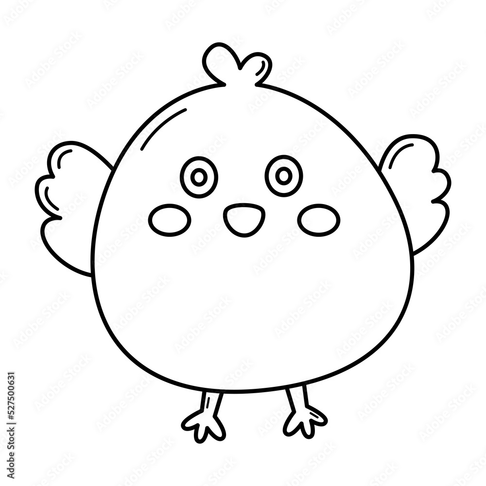 Chicken bird head face line icon doodle linear Chicken bird head face line icon doodle linear