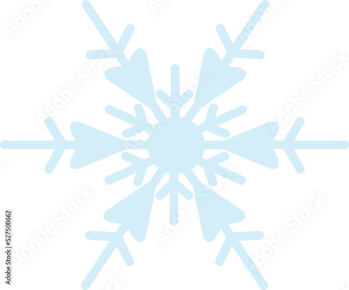 Snowflake vector illustration. weather icon or clip art.