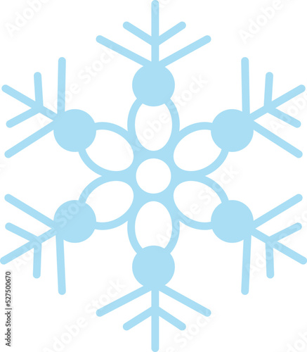 Snowflake vector illustration. weather icon or clip art.