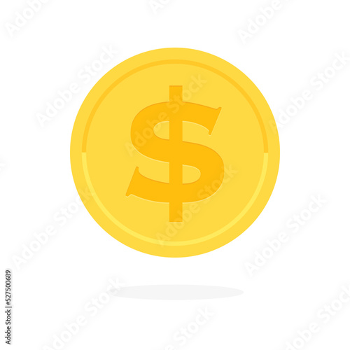 浮かんでいるドルの記号･$の刻印が入ったお金・コイン - アメリカ･オーストラリアなどの通貨のイメージ素材
