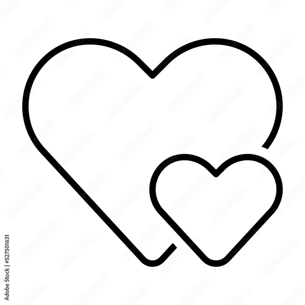 hearts outline vector icon hearts outline vector icon