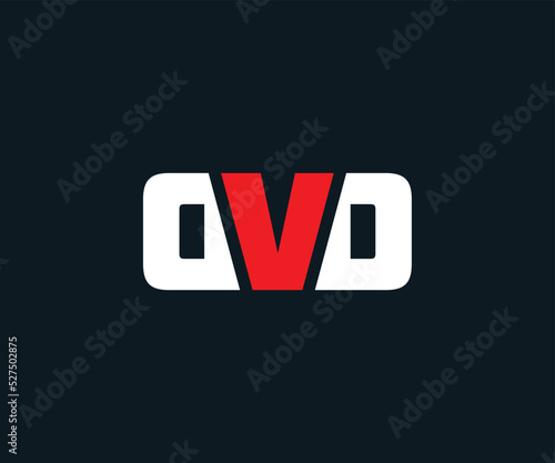 DVD letter creative logo design, Alphabet DVD logo template.