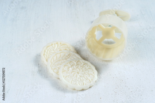 mooncake mould is used to make the a round shape of traditional moon cakes for Mid Autumn celebrating