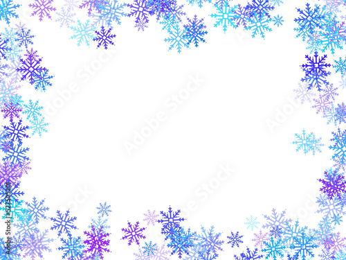 Fototapeta Naklejka Na Ścianę i Meble -  Christmas Snowflake Frame
