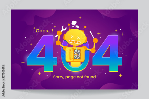 illustration of error 404 landing page