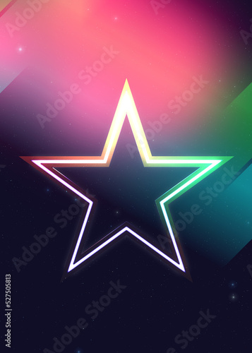 Abstract background with 3d star