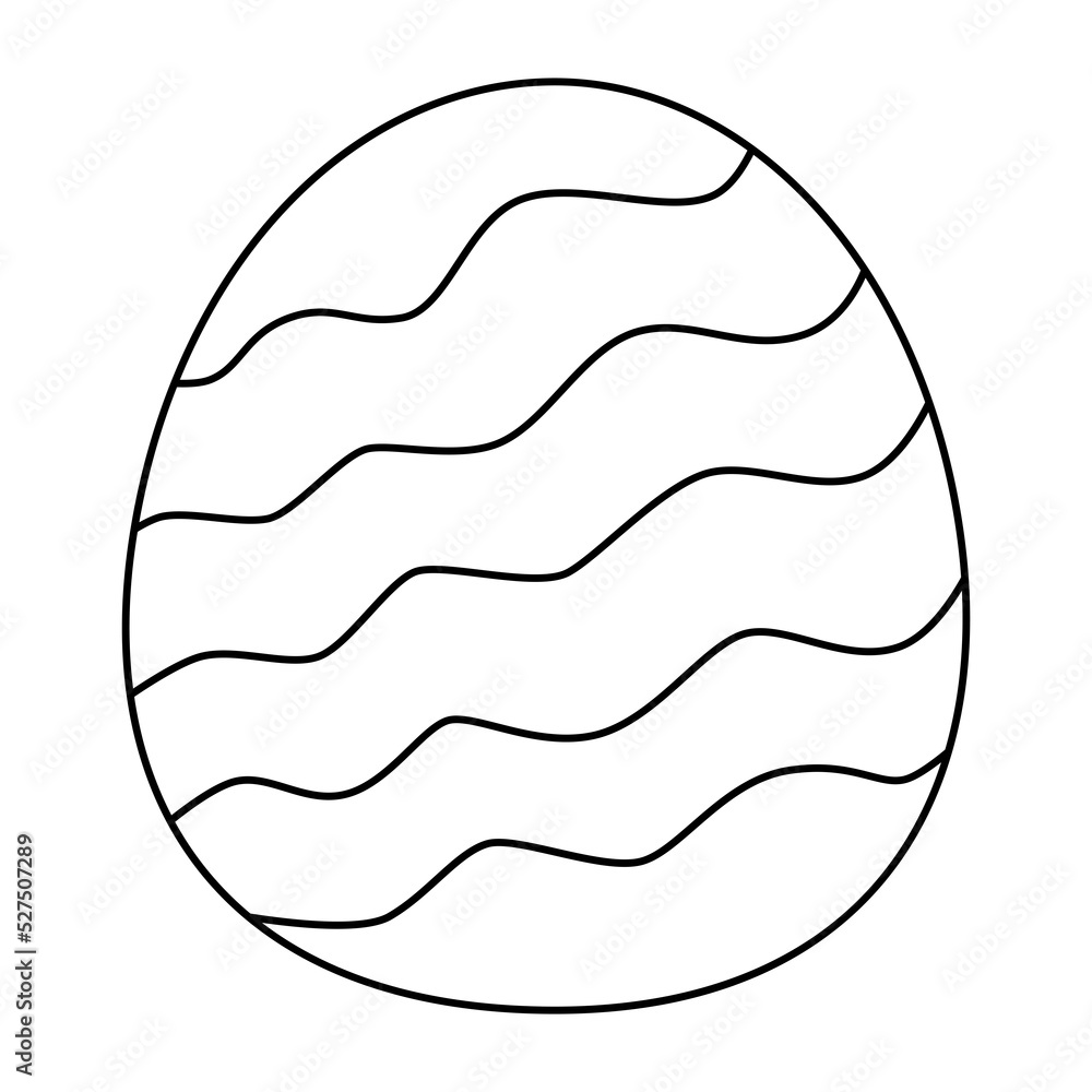 Easter egg line icon