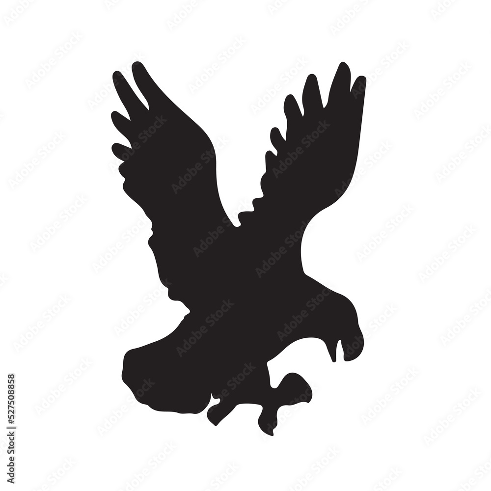 Obraz premium bird silhouette vector on white background