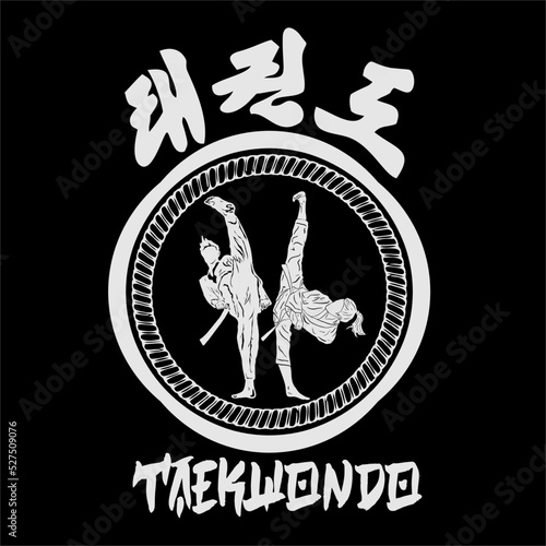 taekwondo design vector illustration, Creative logo design concepts template, icon symbol