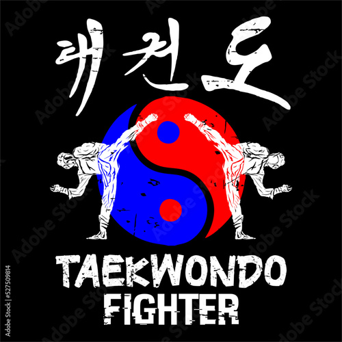 taekwondo design vector illustration, Creative logo design concepts template, icon symbol