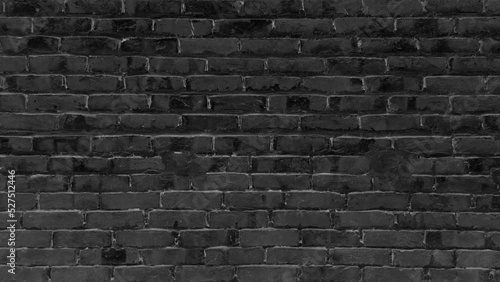 Black brick wall for background