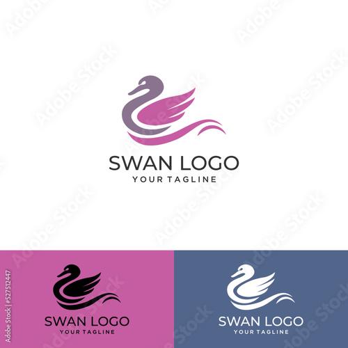 Fototapeta Naklejka Na Ścianę i Meble -  Royal Swan Logo Templates