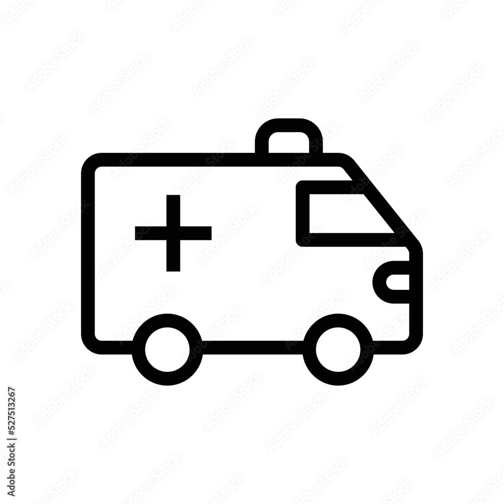 Ambulance line icon vector graphic illustration Ambulance line icon vector graphic illustration