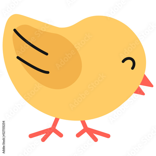 Chick 2 3D Icon