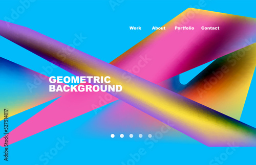 Broken pieces abstract background. Trendy background for your landing page design, concept of web page design for website and mobile website